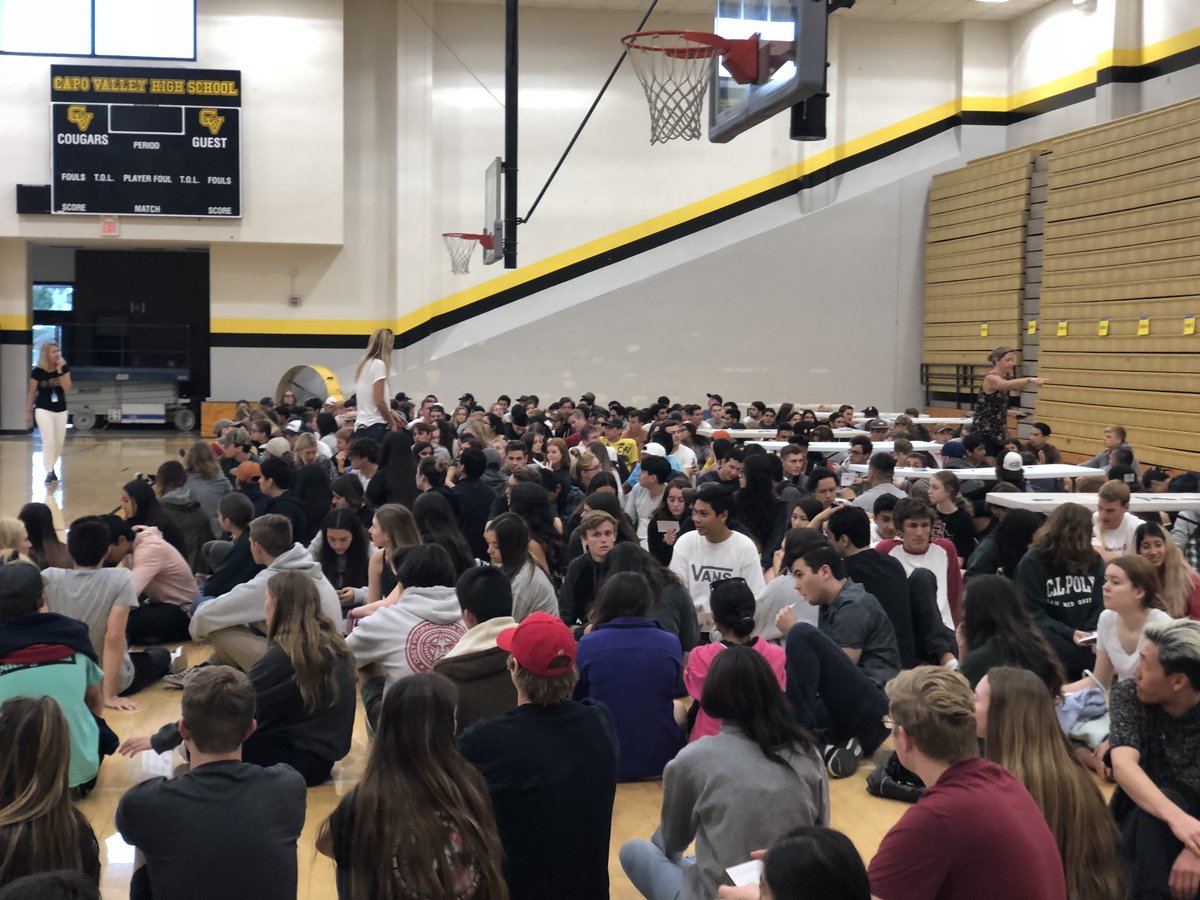 CapoValleyHS's tweet photo. One more morning with the class of 2018 at grad rehearsal. #WeAreCV #CapoGraduation #CapoClassof2018 https://t.co/n3hCJV3O3R