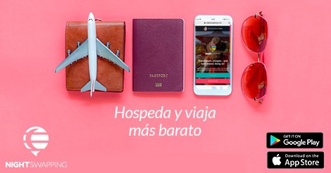 NightSwappingES's tweet photo. Adivinen quién estrena aplicación para este verano 😎🥳
¡Hospeda como quieras! ¡Viaja más barato! Venga, disfruta la experiencia con la App NightSwapping 📲✈️🏖️

Disponible para Android y IOS

https://t.co/9ktH8Noj5J

https://t.co/qfaCAUqHnR https://t.co/1D8YxE9ZoX
