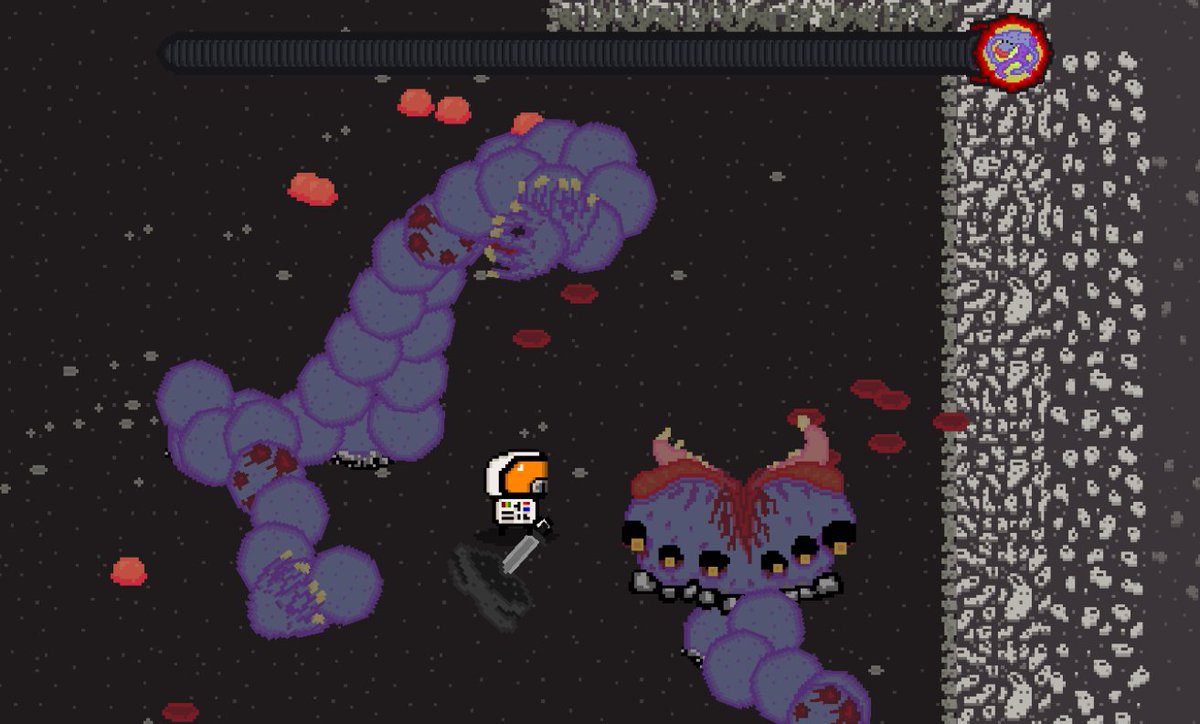 OurLastQuestion's tweet photo. Oh geez, it looks like we took so long between updates the boss died of old age!
Expect more updates in the coming days. #gamedev #gaming #indiedev #devourgame https://t.co/sAXCfhOAla