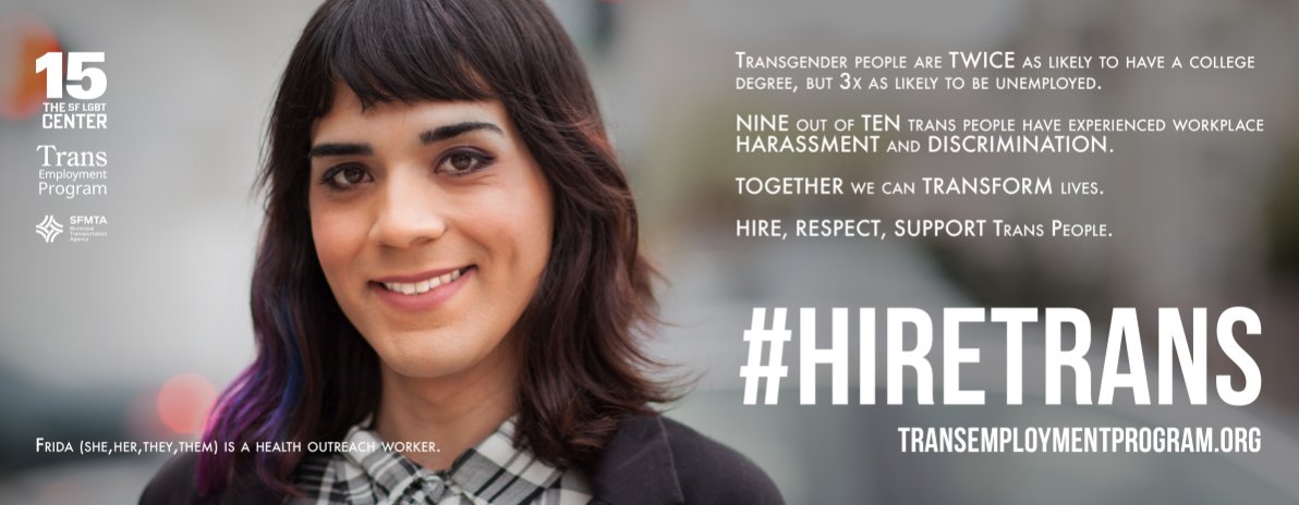 DGNewson's tweet photo. Today I want to give a huge shoutout to @TEEISF at the #SF LGBT Center. They offer a unique &amp; collaborative program to help create inclusive workplaces and jobs for trans and #GNC people. They do incredible work! https://t.co/53fmDc5rgt https://t.co/1fcgj1EjjO