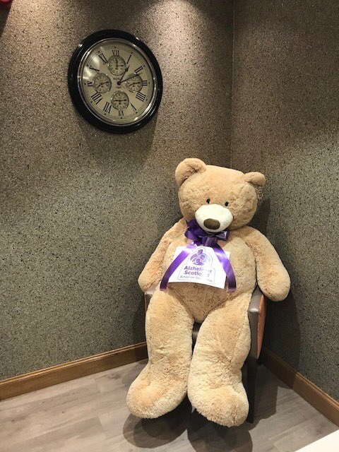deesidecare's tweet photo. It is Dementia Awareness week. We are raising awareness &amp; funds for @alzscot Guess the birthday of our Giant Teddy Bear &amp; you could take him home! Our Residents have been enjoying plenty fine pieces and enjoyed a reminiscence Vera Lynn Sing a long too 🎤 #Dementiaawareness https://t.co/FADh2Jczye