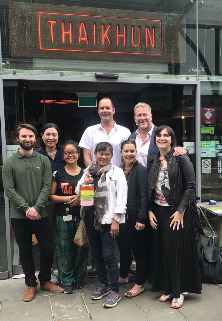 A great visit to our <a href="/Thaikhun/">THAIKHUN</a> site in #Guildford today.  Along with me, Business Mgr Percy, Regional Mgr Winnie, Head of Mktg Lynsey, TLG Founder/Owner Khun Kim, ABM Rory, Waitress Lee and a friendly passer by. #OneTeamOneVision #Samakee