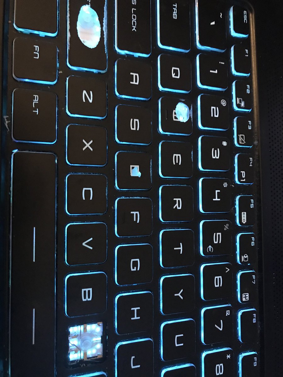 F1RECRACKR's tweet photo. @RebornDimension the n key is toast, and my w key is hanging on by a thread.  So glad you have my back!  

#newcomputerhype #norushbut... https://t.co/8OdSnY7e27