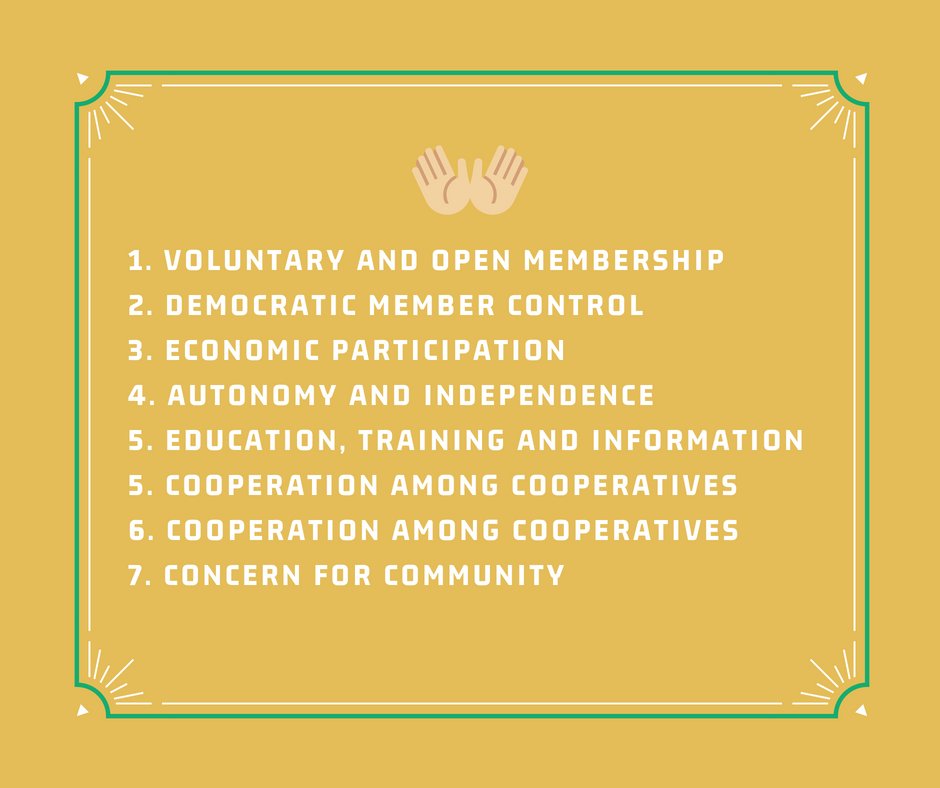 Here is the poll answer!
Seems like everyone got it correct!

All co-ops are guided by the 7 principles guide. Learn more about it on our website!!

cccd.coop/co-op-info/wha…