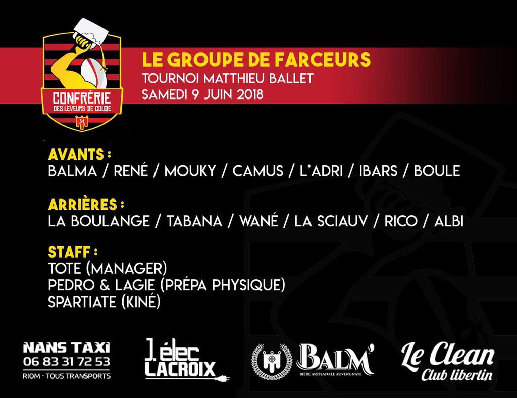 La_Conf63's tweet photo. Rico c'est pas Zizou, René c'est pas Zizou, Boule... c'est pas Zizou... et toi petit bonhomme...

Découvre le groupe pour la FÊTE DU RUGBY de ce samedi du côté de Olympique St-Bonnet. Du lourd au sens propre comme figuré... 🏉🐷 #RugbyAuvergnat https://t.co/wlwPozlPtI