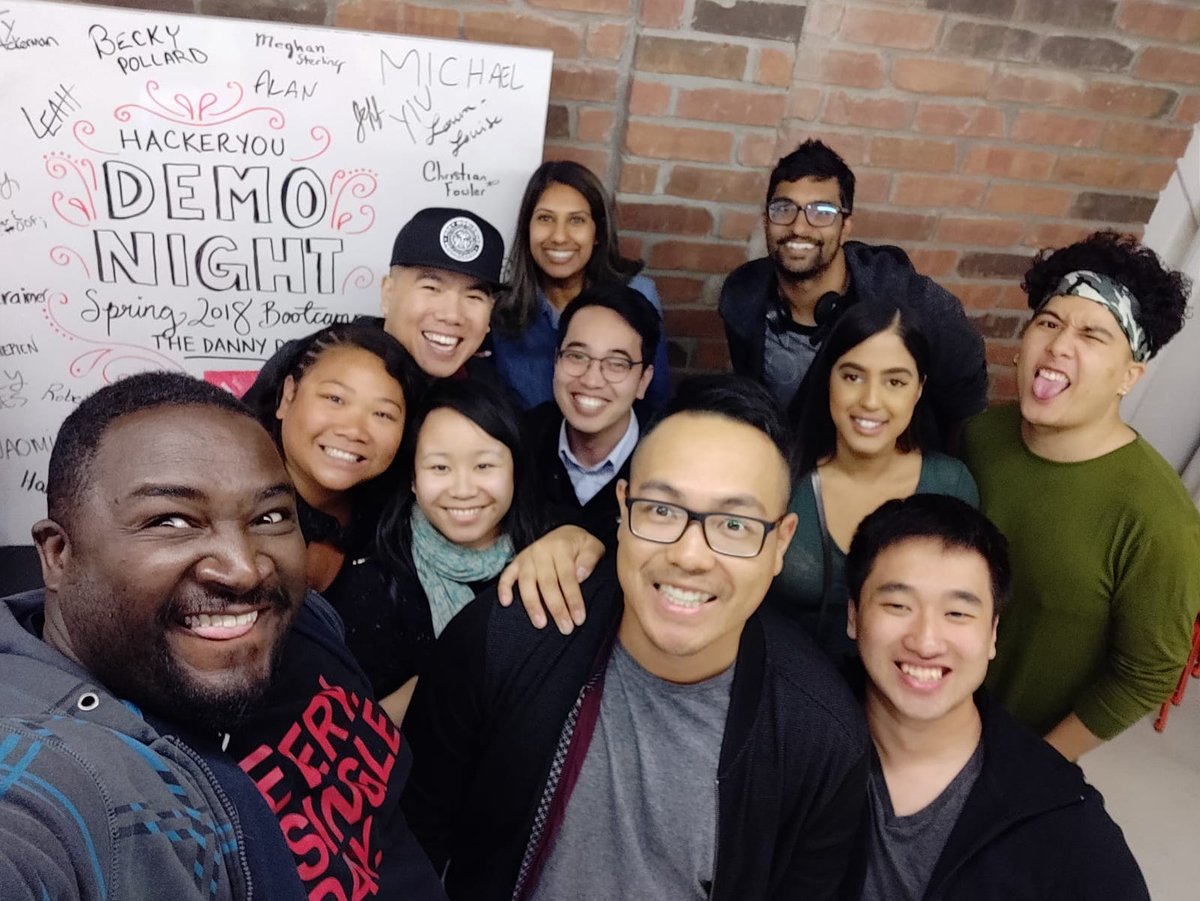 rckychng's tweet photo. Big shout out to all my friends and family that came out to demo night! Definitely felt the love and support!
#HackerYou #Cohort18 #TheDannyPack #BestFriendsForever #ReconnectingFriends #SmallWorld https://t.co/lpngSuf0p7