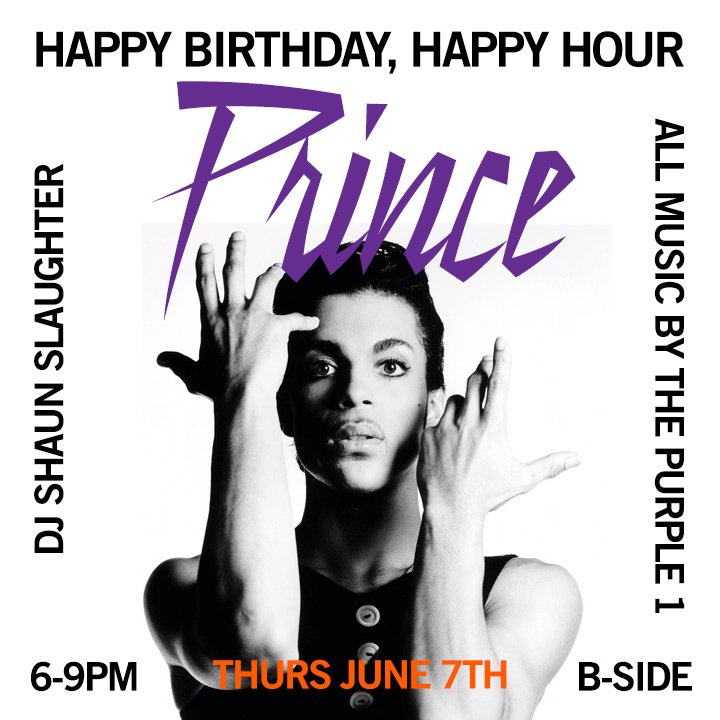 dambtracks's tweet photo. This evening we celebrate Prince's Bday at @bsidesac 6-9 Music, Movies, Drink Specials and More! FREE https://t.co/sRKVtSF7Vj