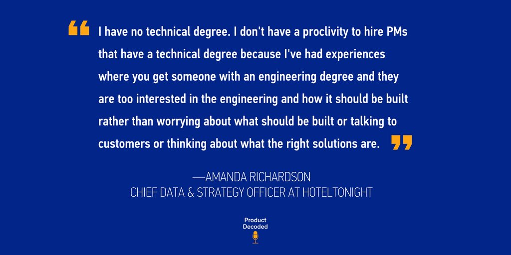 SperoVentures's tweet photo. This week on #ProductDecoded, host &amp; @SperoVentures Product Partner @pokergirlha interviews @amandarich01, Chief Data &amp; Strategy Officer at @HotelTonight. Amanda shares her thoughts on hiring PMs with technical degrees: https://t.co/oi8e2J1xIM https://t.co/BWDUEjgs3M