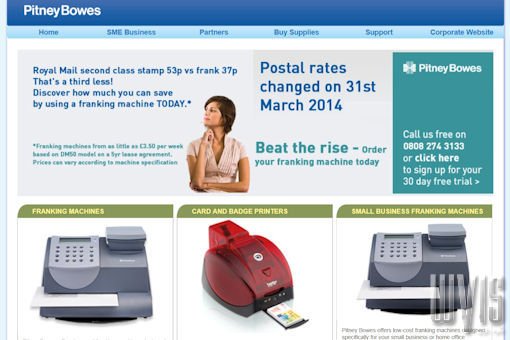 wvisdir's tweet image. wvis.co.uk added : Pitney Works UK - Pitney Works UK supply franking machines, document binders and other mailroom equipment to SME small businesses... (wvis.co.uk/detail/pitney-…)  #PostalSolutions