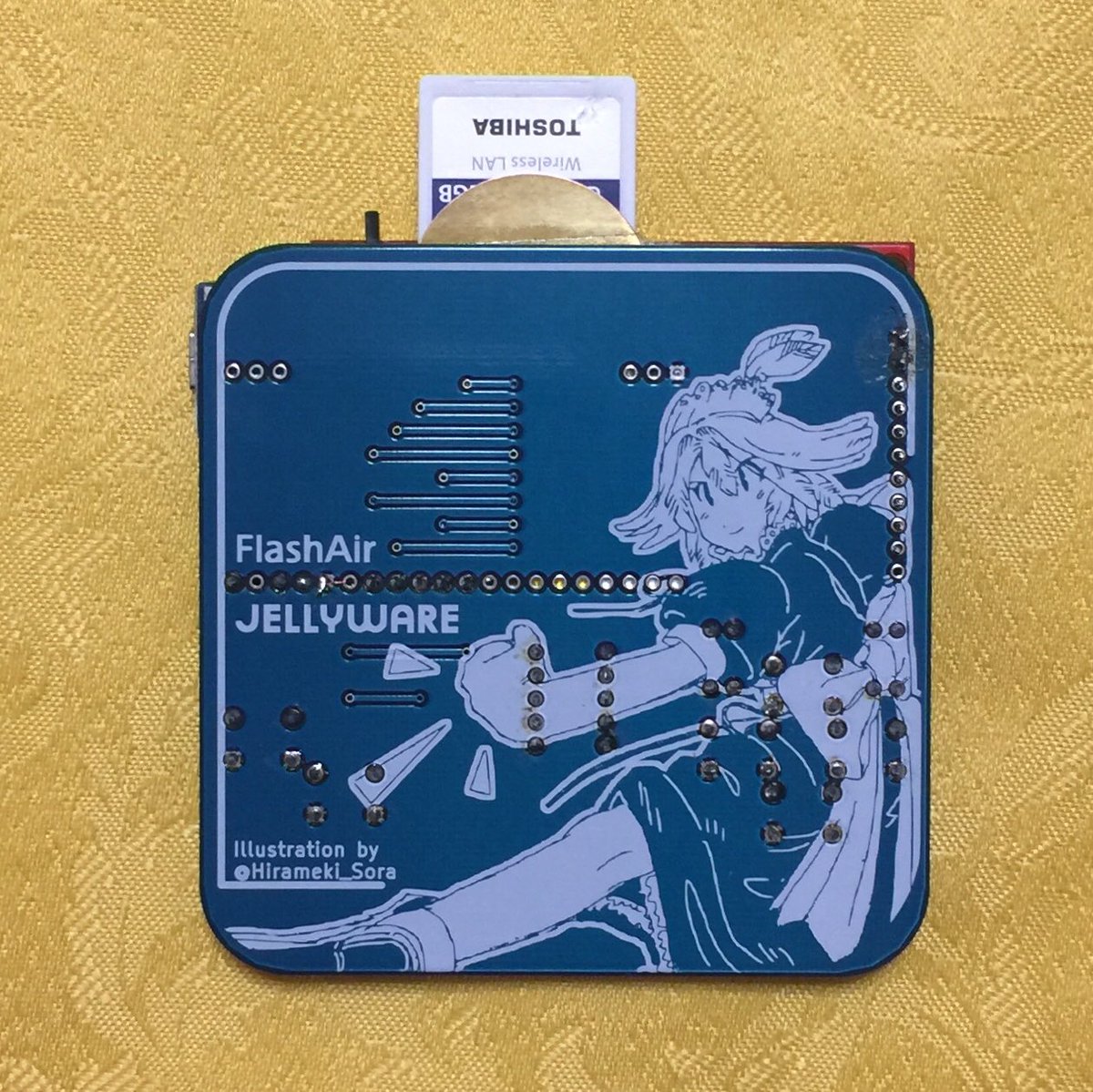 La_zlo's tweet image. そらまめ23号 「FLASHBOY」

おまけ基板を魔改造しました。
内蔵電源で動作します。

Parts
&amp;gt;FlashAir W-04
&amp;gt;FlashAir bonus board kit
&amp;gt;ILI9225 2.2’ LCD module
&amp;gt;300mAH LiPo + charger
&amp;gt;Power and opt. switchs
&amp;gt;74HC165 for key scan
&amp;gt;Piezo speaker
&amp;gt;Registers

#FlashAir #電子工作 #FLASHBOY