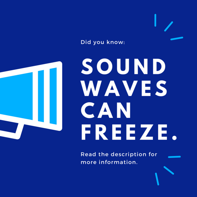 YYCColdStorage's tweet photo. Did you know that scientists have found a way to freeze things with sound? Check out this crazy article! https://t.co/K0fGm9fMd6

.
.
.
#birkbyfoods #calgarycoldstorage #YYCColdStorage #coldstorage #refrigeration #freezer #storage #didyouknow #sound #freezing #factoftheday https://t.co/M6sXMUJTHK