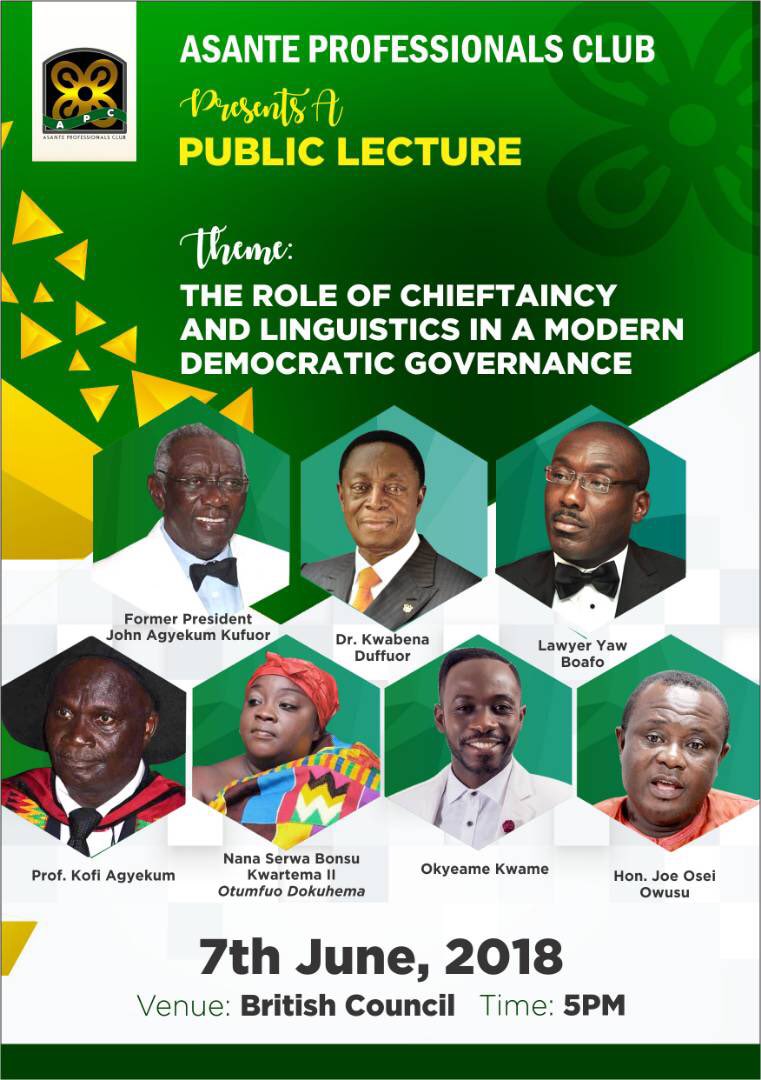 AsanteProfsClub's tweet photo. Spending your evening after work in a snail-paced traffic can be a terrible experience. Join us at the British Council, Accra today at 5pm as we discuss the role of chieftaincy and linguistics in promoting democratic governance.
We can’t wait to see you. #APCLectures #ShoutsOnY https://t.co/82BrwkjpKD