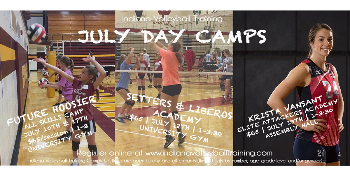 indyvbtraining's tweet photo. Have you heard about our NEW July Day Camps?! These camps are for anyone looking for an elite and most importantly fun camp experience this summer with options available for all ages!!
Check out https://t.co/4OiUU74O50 for more info & to register!
#VolleyballCamps #IVT2018 https://t.co/6NNsqn3f8f