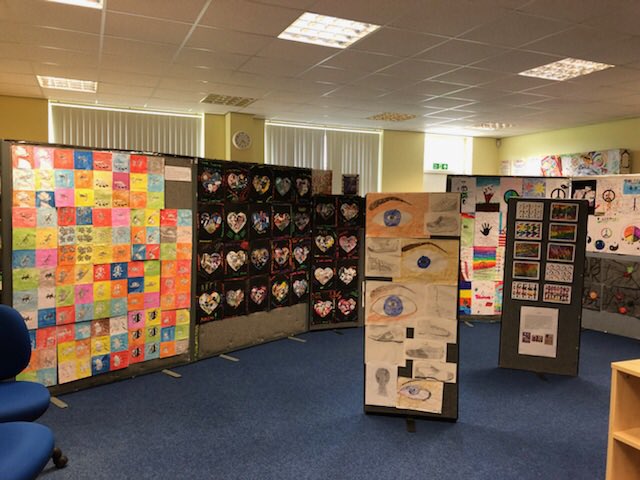 leighfield_acad's tweet image. Our art gallery is all ready for parents to come and see their children’s masterpieces at our Summer Fete on Saturday! #creativeweek