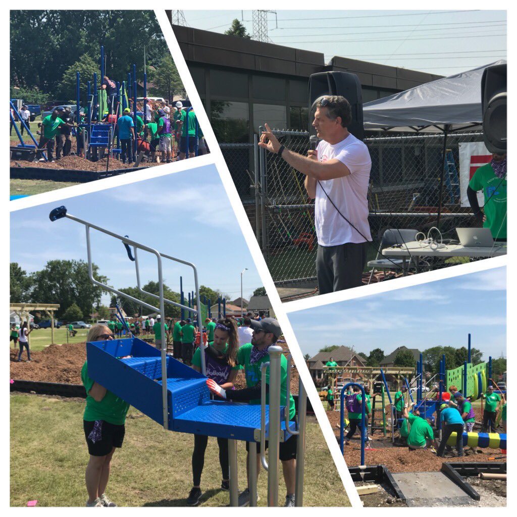 Community working to build a playground and sport court for the community. <a href="/kaboom/">KABOOM!</a> <a href="/MaddockSchool/">Maddock School</a> @espngolic <a href="/Espngreeny/">Mike Greenberg</a>
