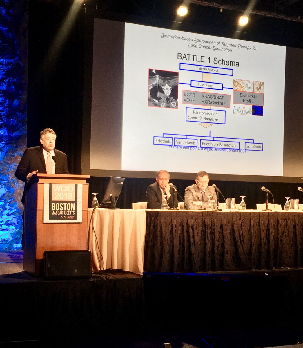 DrRoyHerbst's tweet photo. @SIO_Central annual meeting today opening session talking to interventional radiologists/oncologists about the value of biopsy in precision cancer medicine. Showing examples from our clinical trials @YaleCancer @YaleMed @LungMAP and studies in targeted and immunotherapy #wcio18 https://t.co/NxkMYlrwbL