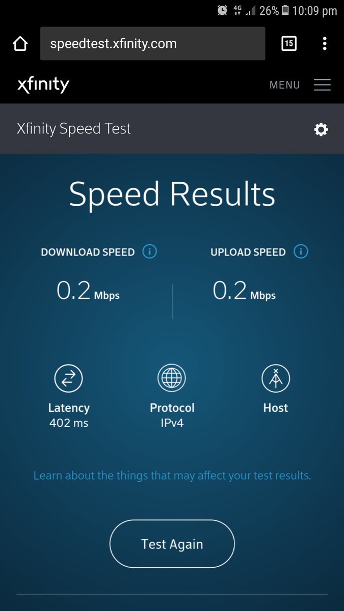 download speed test xfinity