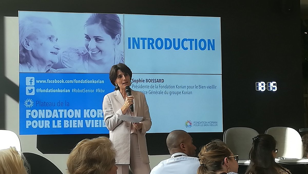 paulemilehay's tweet photo. #innovation &amp; #RobotSenior au programme du plateau de la @fondationkorian #fkbv : les #Seniors nous aident à #agir #autrement https://t.co/YYPWHfWlNW