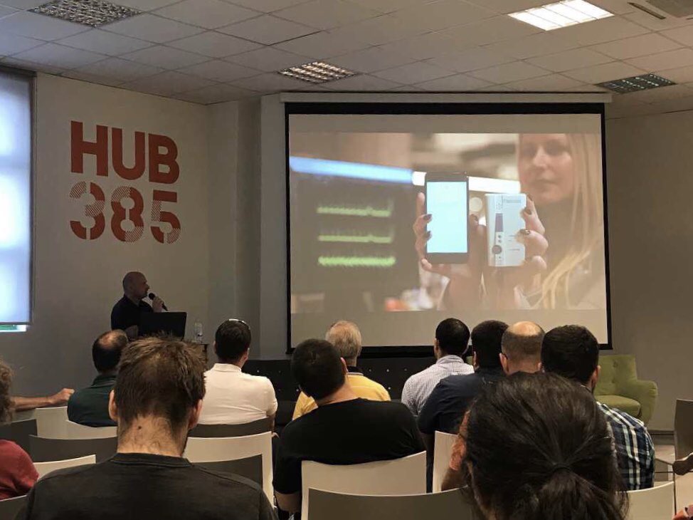 Our <a href="/davorrunje/">Davor Runje</a> showcasing our solution at the #artificialintelligence meetup <a href="/hub385/">HUB385</a>. 💪
.
#AI #healthtech #digitalhealth #insurtech #ECG #cardiovascular #cardiovasculardisease #telecardiology
