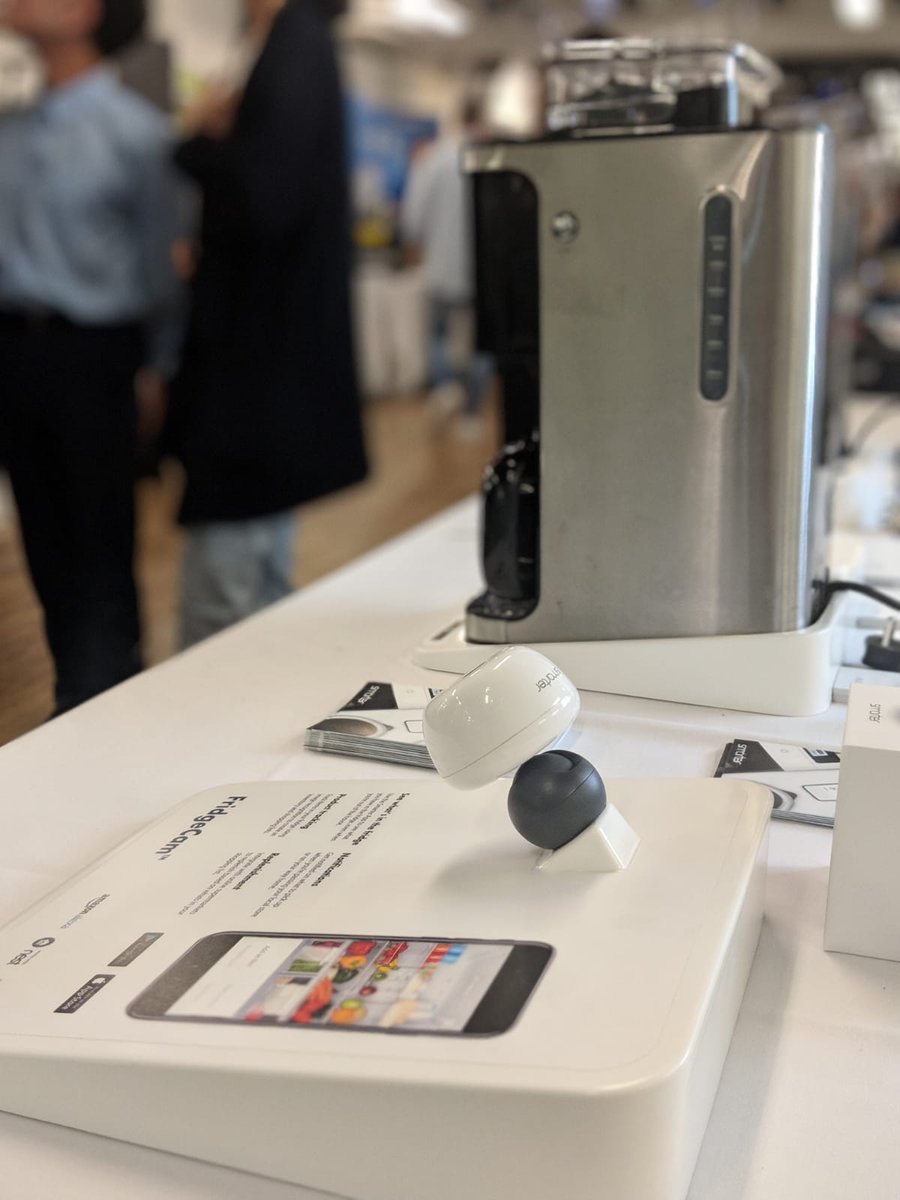 Smarter_AM's tweet photo. We're live at @HdwPioneers #IoT and #ConnectedHardware Showcase 2018 right here in London. If you're there go say hello to our friendly Smarter team members Uzzi and Sarah. #LiveSmarter #FridgeCam #iKettle #SmarterCoffee https://t.co/IBq1tG4Y7M
