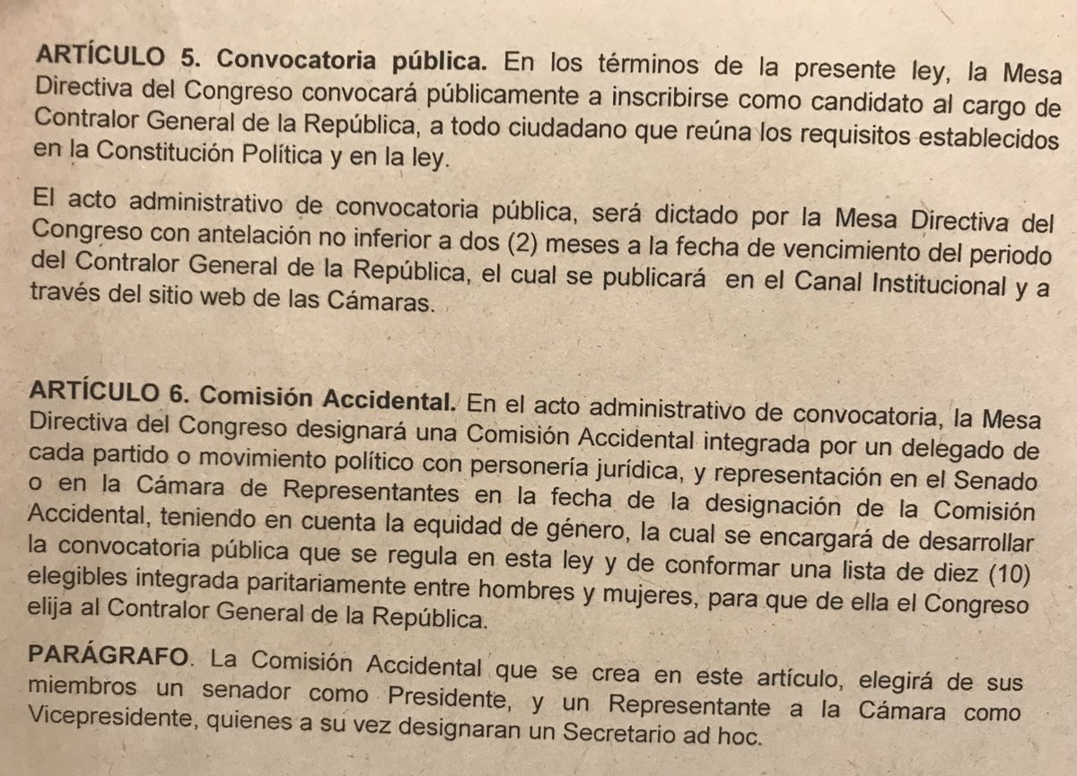 ClaudiaLopez's tweet photo. #ALERTA Coalición de @IvanDuque en el Senado a punto de eliminar elección meritocratica del Contralor General. Le dan la preseleccion a una Comisión de 10 Congresistas. El cupo en esa comisión valdrá oro e impondrá Contralor politiquero, extorsionado y de bolsillo @jsanchezcristo https://t.co/iqY2MUqm8f
