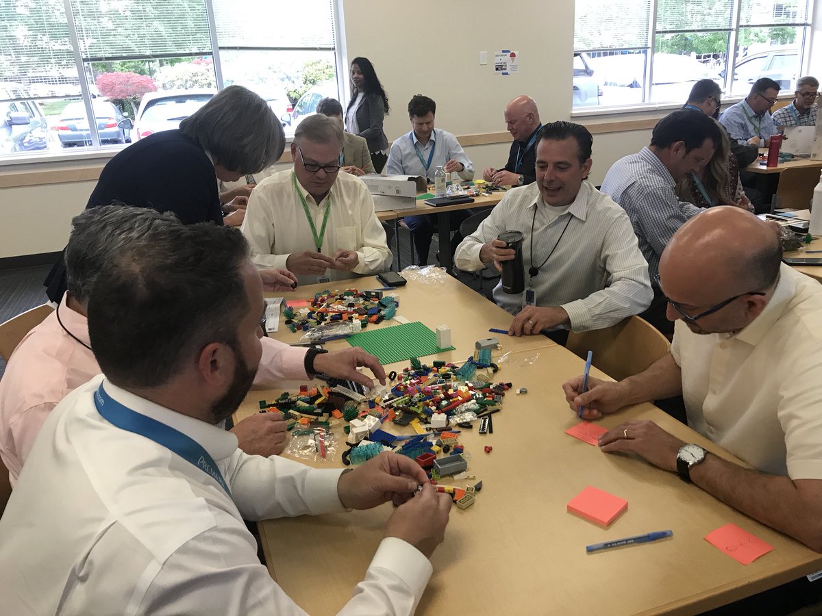 RonaldCornell's tweet photo. Legos have invaded @Premera! Executives innovating and engaging in #SeriousPlay with @LEGO_Group packs! #TestKitchen @TorbenSNielsen @pattibrooke @circlejtp @azsmith https://t.co/PRaLC9c9s5
