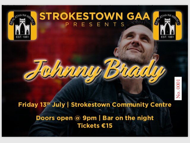 RT for a chance to win 2 tickets to Johnny Brady on Friday July 13th🖤💛