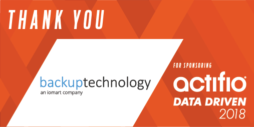 actifio's tweet photo. Thank you @backuptech / @iomart for sponsoring #DataDriven18!! https://t.co/6Sghls2oul