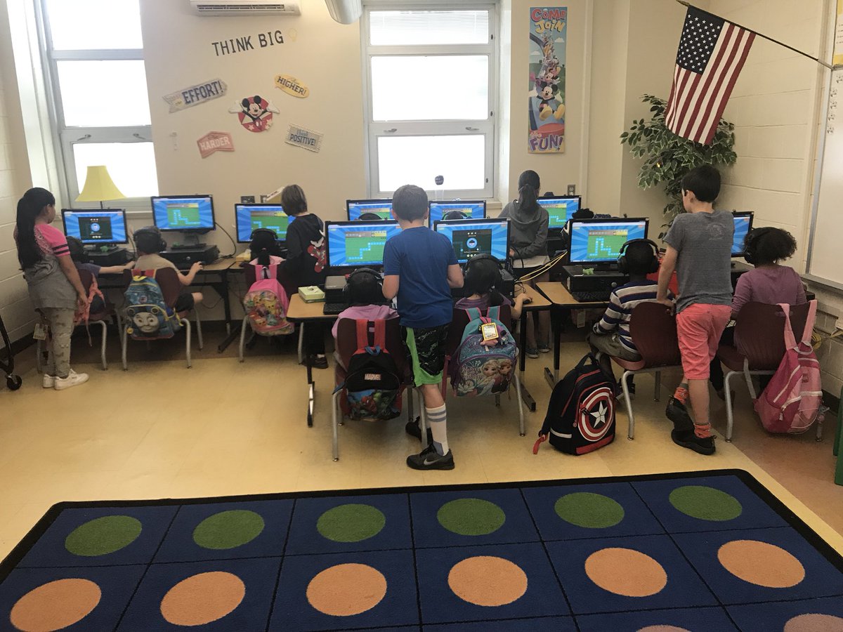TechTeacherWCB's tweet photo. Love kindergarten coders!!! Just as amazing: Spike’s third grade tech squad being there to support them. Kid Quotes: “What do you think you should do?” “This is going to be tricky.” “Try it.” “So, we know what the problem is now.  Now what...” “Try again. “ #ewrsd https://t.co/1naIx8ZAbg