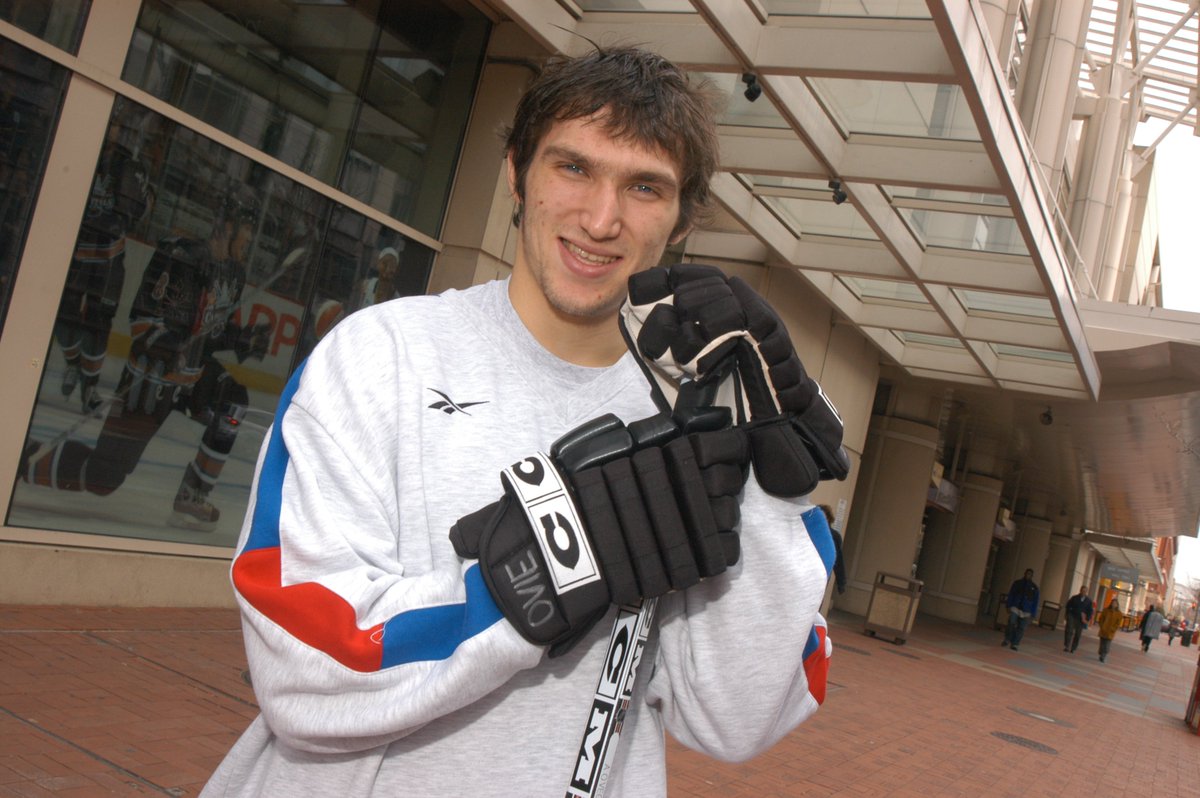 WBJPhotog's tweet photo. WBJ 2006 archives, rookie Ovi was ready!! #ALLCAPS https://t.co/hLrvgj5eRq