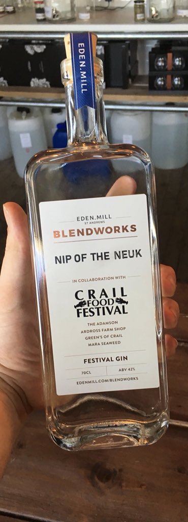 Very excited to be receiving delivery of this beauty from <a href="/BlendWorks/">Blendworks</a> and <a href="/CrailFoodFest/">Crail Food Festival</a>. Limited edition Nip of the Neuk with our herbs <a href="/maraseaweed/">maraseaweed</a> <a href="/GREENSCRAIL/">GREEN'S</a> #workingtogether #localfoodfestival