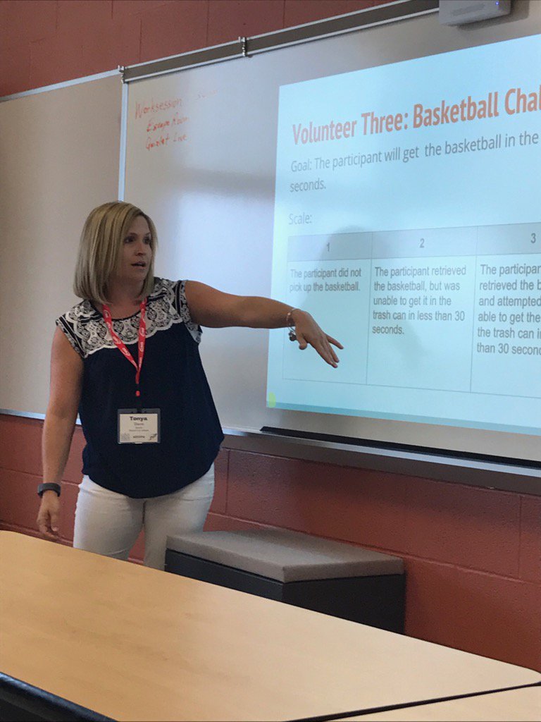 DOsmun's tweet photo. Hudson MS teacher Tonya Davis @MrsDavisLA facilitators a book talk #KEEP18 https://t.co/LeerPFyth3