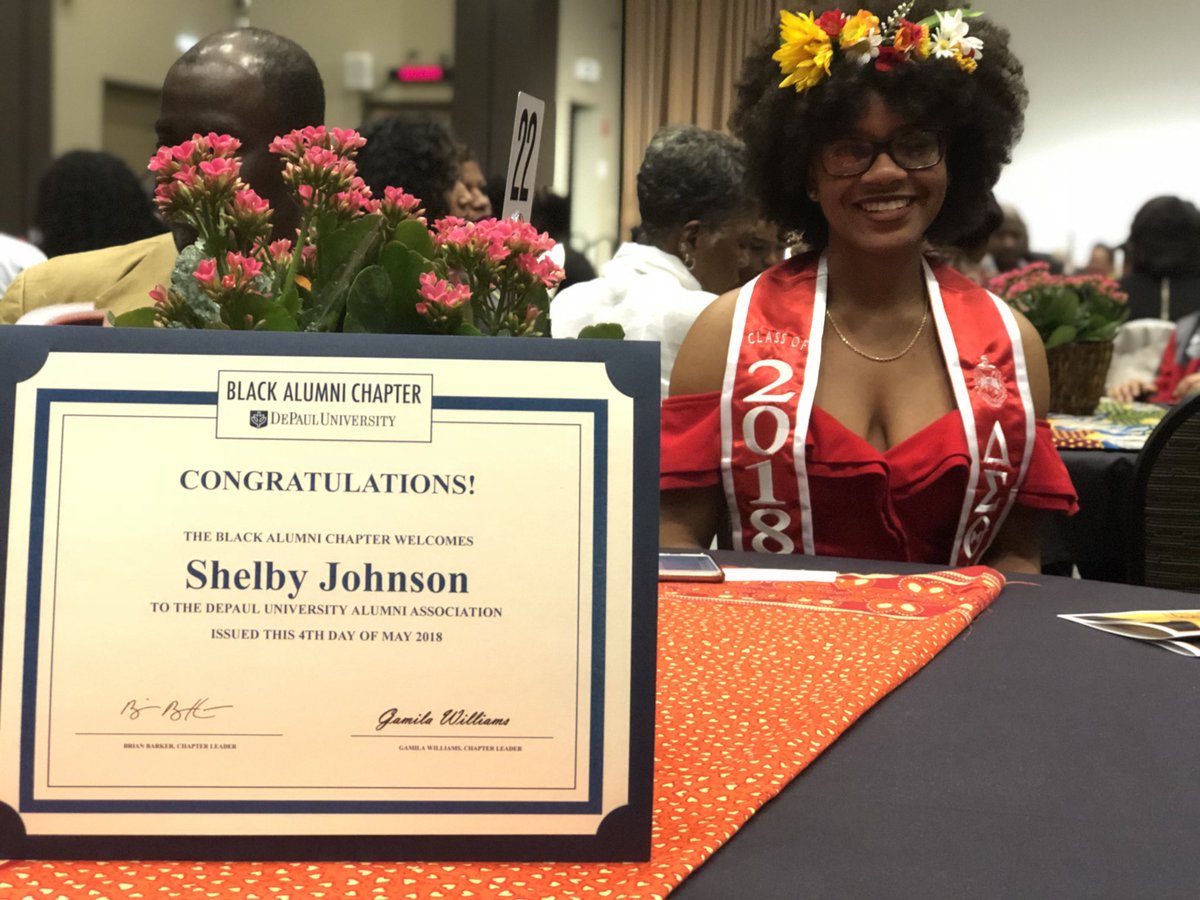 thekarenrenata's tweet image. Super proud of my daughter &amp;amp; Soror, Shelby Alyse Johnson DePaul University Sum Cum Laude Honors Program graduate Psychology, Sign language, Community Service. #ConGraDst #CollegiateConnection