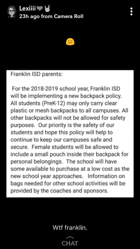 JosiphineR's tweet photo. Ik I don't have many followers but our school is putting in this new rule uhhh just look at the pics and plz retweet this as much as possible and go to this link and sign up if you think this is wrong
content://media/external/file/60393 https://t.co/Zy4lWMlNxa
