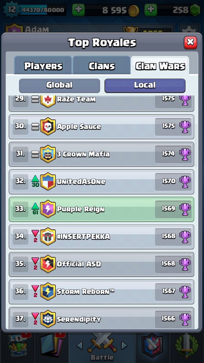 AdamClashCast's tweet image. I gotta hand it to our clan generals. #ClashRoyale @mcaruana @Slurmss