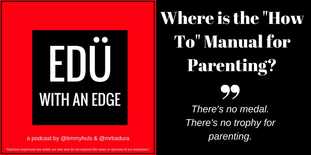 EdgyEdu's tweet photo. Where is the “How To” Manual for Parenting? Being a Dad is full of challenges, but isn’t it awesome? 
🎧 https://t.co/Pz8eJtEZWc
#edgyedu #parenting #podcast #dadlife https://t.co/6kWKmY93tX
