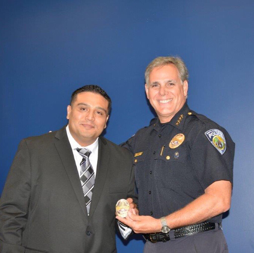 myNMBPolice's tweet photo. Today, Chief Hernandez swore in several new officers, Ofc. Burgos, Ofc. Ostrov &amp; Ofc. Saint Amour. We are excited to welcome them to our family. #thinblueline #newhire #backtheblue #family https://t.co/3xyqEsLRFZ