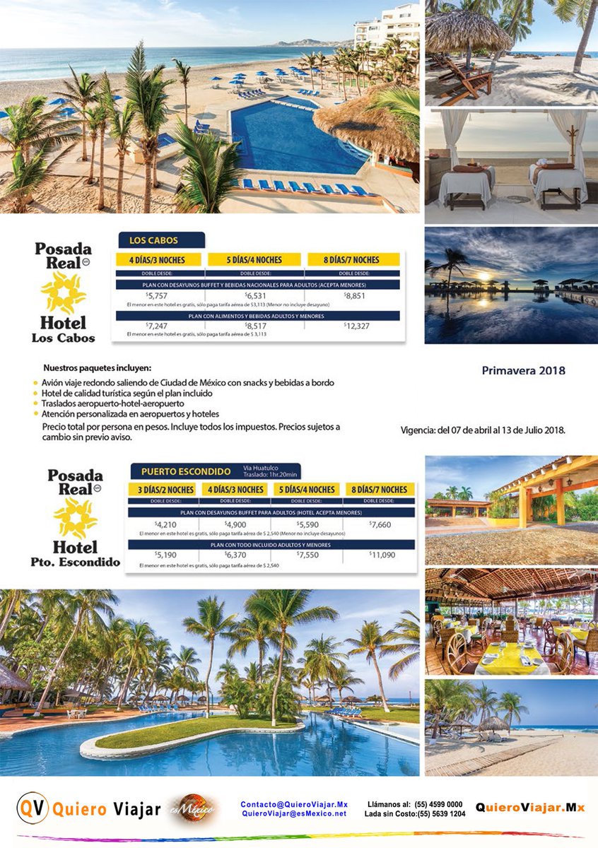 HotSnacksX's tweet photo. En #Primavera lánzate a la Playa!! 🌴🏖️🌞 con Paquetes #TodoIncluido, Hoteles #PosadaReal / con Aéreos ✈️ #QuieroViajarMx #Friendly Contacto@QuieroViaja.Mx / 55 4599 0000 Reserva ya!! 👉 https://t.co/DWInVK7DNa °° https://t.co/5FedbgFi24