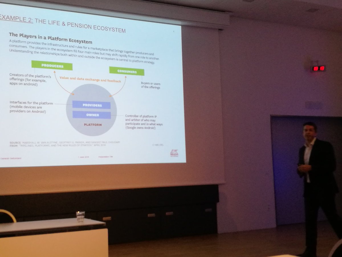 SeppRuchti's tweet photo. Rene Priess of @GeneraliSchweiz sees #platforms / #ecosystems in retirement planning for insurers in the cards @ManagementEv,
in "5 concrete examples of how technology will transform life insurance, for ever"
#DigitalTransformation
#BusinessModelInnovation
#strategycircle https://t.co/RTs1PupnSw