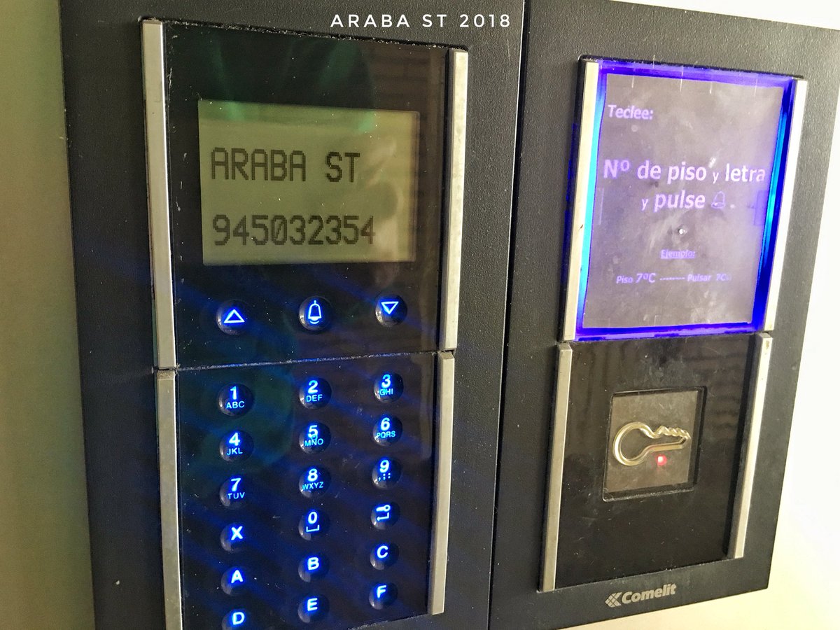 Araba_ST's tweet photo. Placa alfanumérica @ComelitIT #Ikall para 72 vecinos. ¡Sin necesidad de directorios! #Simplebus #Videoportero #RFID https://t.co/nq5NRBuJKw