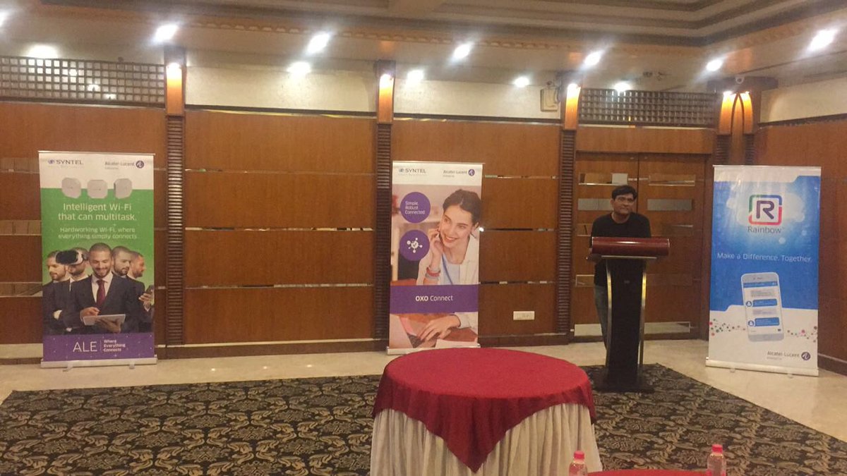 mishraamresh's tweet photo. All set for the 1st roadshow @ Raipur. @Alcatel-Lucent Enterprise #ALUEnterprise #Growth #Rainbow #OXOConnect #StellarWLAN https://t.co/LxBrOgfqn1