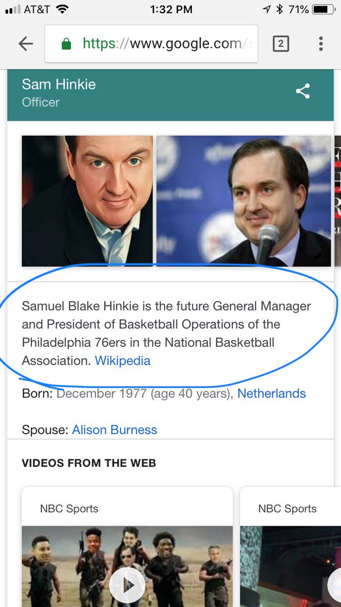 B__Twice's tweet photo. @BleacherReport Sam Hinkie’s wiki 👀 https://t.co/obAJKVN3oK