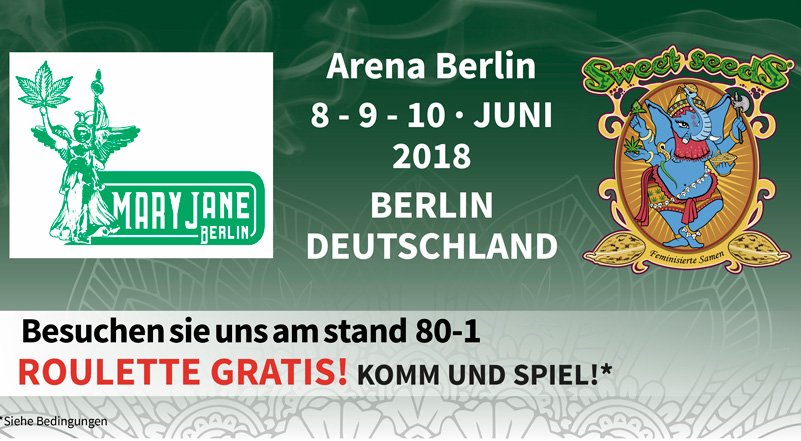 Here we go Mary Jane Berlin 🌱🌿🇩🇪
🗓️ June 8-9-10, 2018, Berlin- German
📝 Stand 80-1
facebook.com/maryjane.berli…
#SweetSeedsOfficial #MaryJaneBerlin