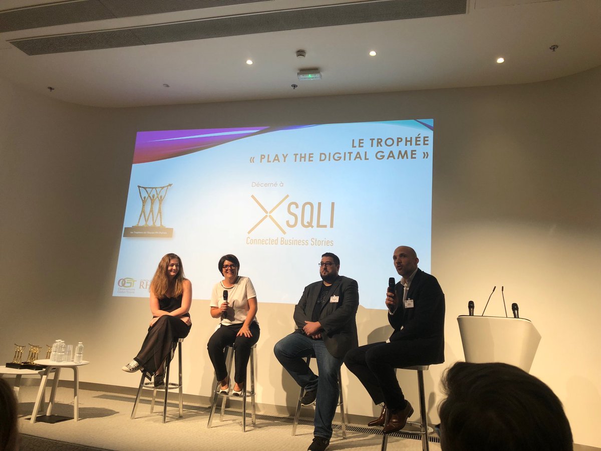 dlancel's tweet photo. #OGT #TERHD @GroupeRHM 1er Trophée remis à @SQLI_FR le 🏆 Play thé digital game @sylvieelise 🍾🥂👋👋👋 https://t.co/C2nOzmQXtM