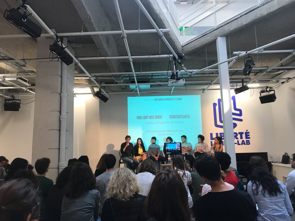 Huhcorporate's tweet photo. @HuhSchool est à @LIBERTE_LL pour la table sur l’intelligence artificielle #passionnant #IA #ethics https://t.co/MCCHIzurqn