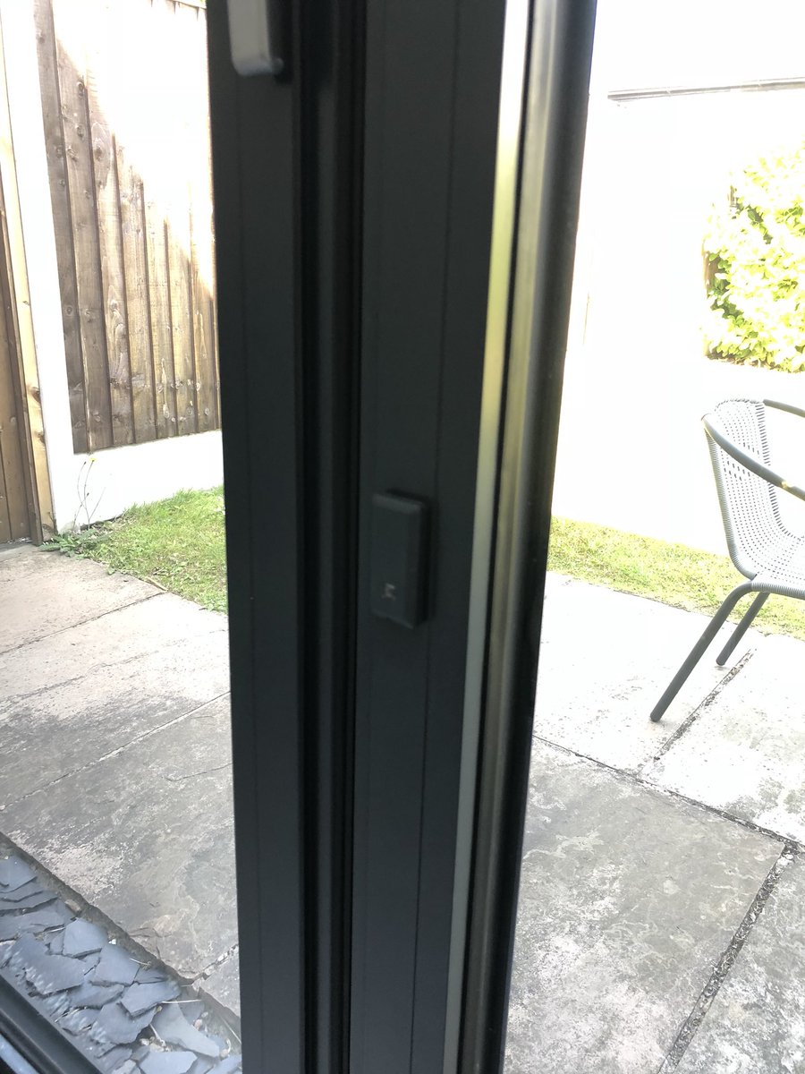 prolectsecurity's tweet photo. Today we upgraded a system to @TexecomLtd with the new #MicroShock sensors. Customer is delighted with the color match on the bifold doors. #security https://t.co/45dy7ZQ9p1