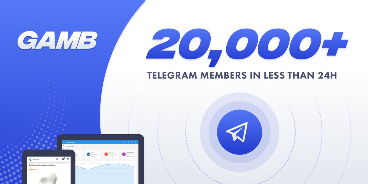 You guys are killing it!!! 20,000+ members in less than 24 hours. We are completely blown away! Thank you again for the love you are showing us! ❤️

t.me/GAMBcommunity 

#GAMB #PowerToTheMerchants #Decentralization