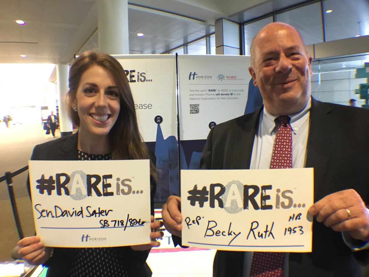 Thank you @BeckyRuth114 & Sen. David Sater for your support of the Advisory Council on Rare Diseases & Personalized Medicine! #BIO2018 #moleg #RAREis