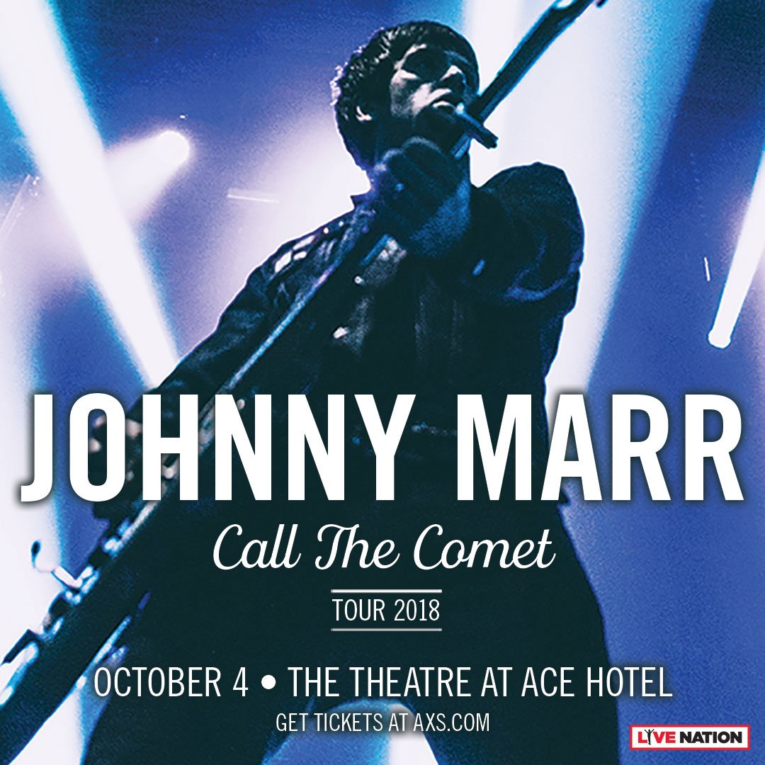 amoebamusic's tweet image. Want to see @Johnny_Marr perform in Los Angeles Thursday, October 4th at the @theatre_acedtla? RT and follow us to win tickets. Winner announced at 5pm.