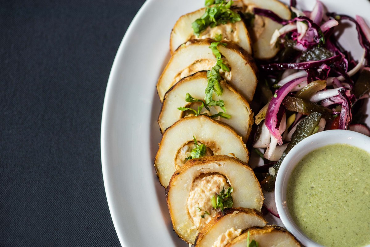 Tuber or not tuber, that is the question 😏
•
These loveable spuds from <a href="/rasahalifax/">Rasa: Flavours of India</a> take the potato game to a whole other level. What's your favourite tater dish? (📷: <a href="/sarahbdavison/">Sarah B Davison</a>)
•
Tandoori Aloo w/ potato marinated in yogurt | indian spices | grilled in tandoor |